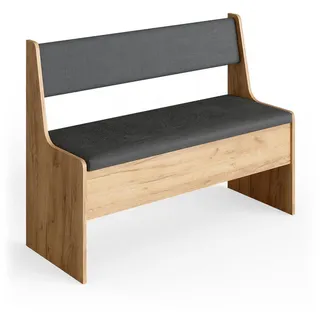 Vicco Roman eiche 107cm Sitzbank mit Truhe Esszimmerbank für Esstisch