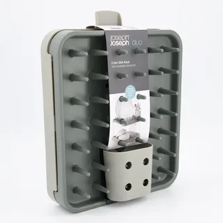 Dunkelgrauer 2-stöckiger Geschirrkorb 32,5x37,5cm