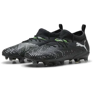 JR, Unisex Fussballschuh, PUMA Black-PUMA Silver-Fluo Green,