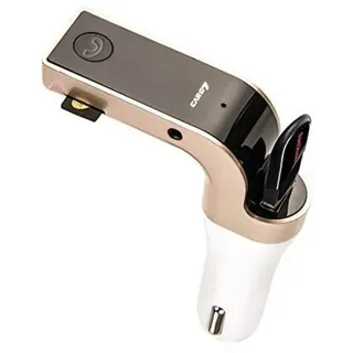 LA CUTE Bluetooth FM Transmitter mit Geräuschunterdrückung KFZ-Transmitter Standard-USB zu Zigarettenanzünder, Funktioniert mit allen gängigen Smartphones silberfarben|weiß