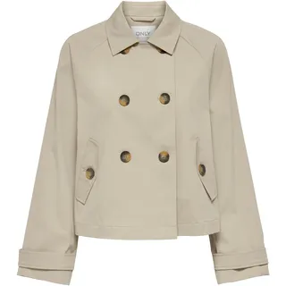 Only Damen Onlapril Short OTW Noos Trenchcoat, Oxford Tan, M