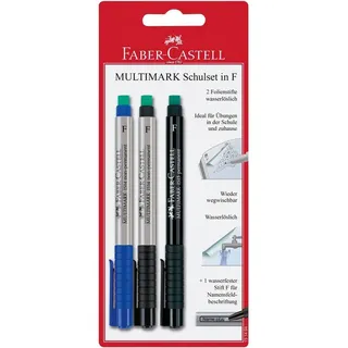 Faber-Castell 151494 2+1 Folienstift Multimark Schulset 3 Stück