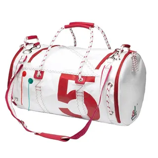 Trend Marine Reisetasche Sea Mate Segeltasche Weiß/Rot aus Segeltuch weiß