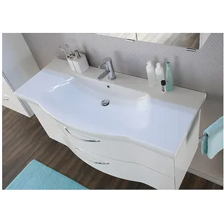 Pelipal Serie 6005 (Solitaire) Argona Waschtisch 122 cm SWT201301-1220, Badkeramik, weiß