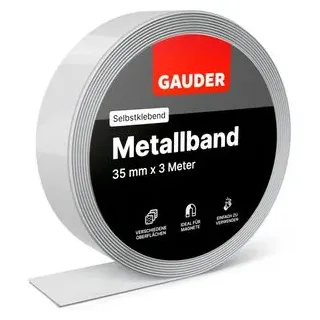 Gauder Metallband selbstklebend 1mm Stärke, 35 mm) x 3 m
