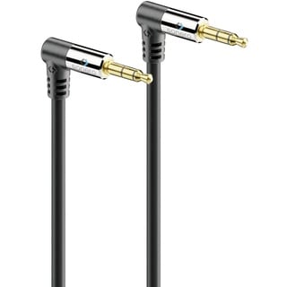 Sonero Sonero® premium Audiokabel mit 2x 90° Stecker, 3.5mm Klinke, 5,00m, vergoldete Kontakte, schwarz