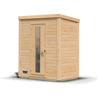 Karibu Gartensauna Saunahaus Hytti 0 naturbelassen Energiesparende Saunatür Ohne Ofen