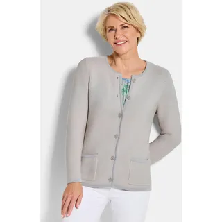 GOLDNER Elegante Strickjacke mit Taschen Beige 48