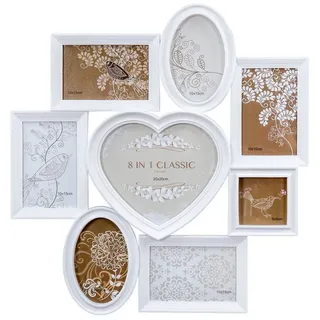 levandeo Bilderrahmen Collage Weiß 8 Fotos