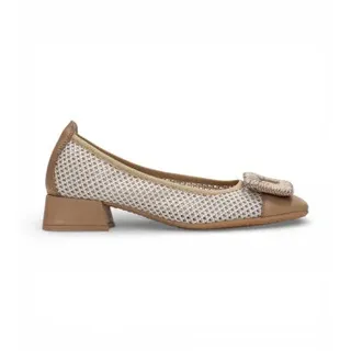 Hispanitas für Damen. HV243335 Ballerinas Aruba braun (36), Wohnung, 1 bis 3 cm, Keine, Lässig