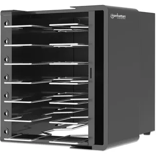 Manhattan Ladeschrank mit 7 Steckdosen bis 16" schwarz