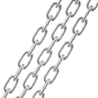 VEVOR Stahlkette Kohlenstoffstahl, 7,3mm x 1,8m, 898kg Traglast, verzinkte Gliederkette mit zwei Schnellverbindern, Stahlkette für Hundekette, Hebe-Lastlager Kette zum Schleppen Aufhängen Camping