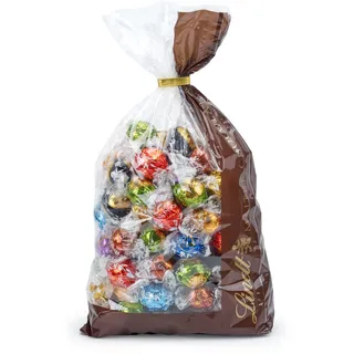 Lindt Schokolade LINDOR Mischung | 1371 g | Ca. 109 Kugeln: Milch, 70 %, Milk&White, Stracciatella, Weiß, Nuss, Matcha, Feinherb, Salted Caramel, Pistazie | Schokoladengeschenk