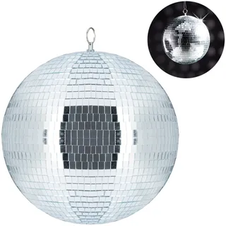 Relaxdays Discokugel 30 cm Silber