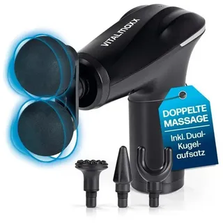 VITALmaxx Mini Massage Gun Massagegerät kompakt Dual Aufsatz