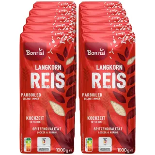 Bonrisi Parboiled Langkornreis lose 1kg, 10er Pack