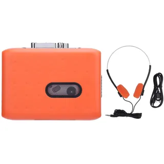 Kassettenspieler, Tragbarer Kassettenrekorder Konverter, USB C Kassetten zu MP3 Digitalkonverter mit Integriertem Mikrofon und Kopfhörer