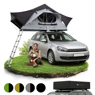 Juskys Autodachzelt Lago 120 x 210 cm Schwarz / Grau