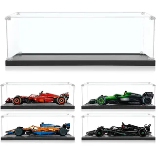 ICUANUTY Acryl Vitrine für Lego Technic Ferrari SF-24 F1 Rennauto 42207,42206,42171,42141,42228 Staubgeschützte Aufbewahrung und Organisation Vitrine für Lego Vitrine, 68X30X17cm (Nur Display Case)