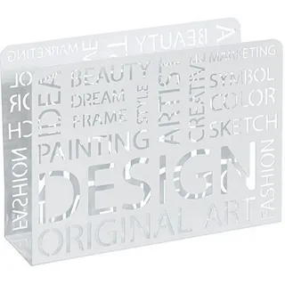 Haku-Möbel HAKU Möbel Zeitungsständer 44395 weiß Metall, DIN A4