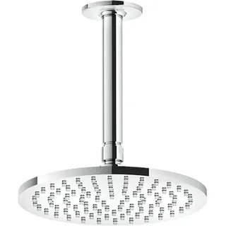 GESSI Inciso Antikalk-Kopfbrause D200 mm, mit Gelenk und Deckenarm, personalisierbare Länge, 1/2 Anschluss, 58150031, Farbe: Chrom