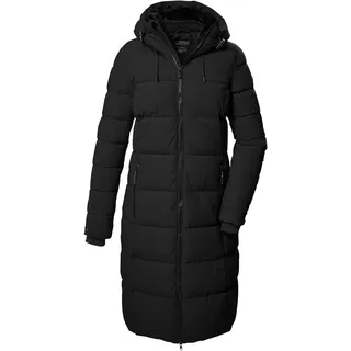 KILLTEC Wintermantel mit Kapuze für Damen Steppmantel/Funktionsmantel in Daunenoptik KOW 56 QLTD CT, schwarz 40