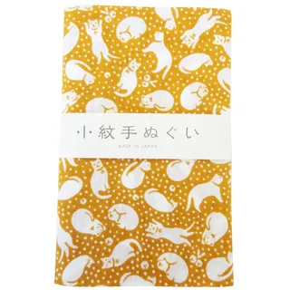 Miyamoto Izumi-koubai Japonais Traditionnel Tenugui Serviettes Petit patternbell-Cat