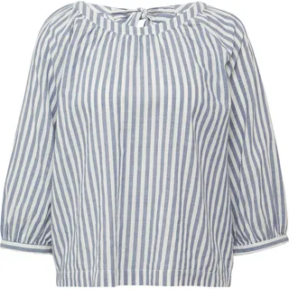 s.Oliver Streifenbluse mit Raffung und Schleife Blau 42