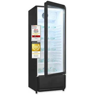 Exquisit GKS220-GT-430D Getränkekühlschrank (240 l, 1530 mm hoch, Schwarz)