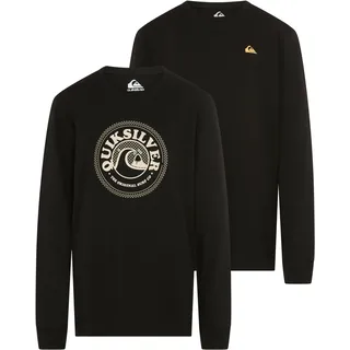 QUIKSILVER Longsleeve QUIKSILVER "POST IT MININOON LS PACK YTH", Mädchen, Gr. 12 (146/152), schwarz, blac, Obermaterial: 100% Baumwolle, Shirts