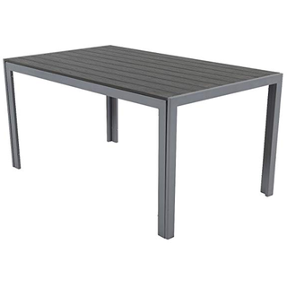 Pure Home & Garden FIRE XXL Gartentisch 180 x 90 cm silber/grau