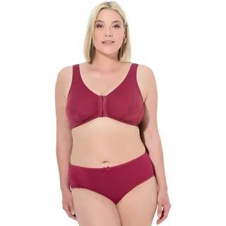 Ulla Popken Damen große Größen Übergrößen Plus Size Bustier, Still-BH, Vorderverschluss dunkelrot 120D 689668539-120D