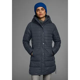 POLARINO Wintermantel POLARINO, Damen, Gr. 42, blau (marine), Obermaterial: 100% Polyester. Futter: 100% Polyester. Wattierung: 100% Polyester, unifarben, Rippstrickbündchen, Mäntel Wintermantel, Warm wattiert. Obermaterial wasserabweisend und winddicht.