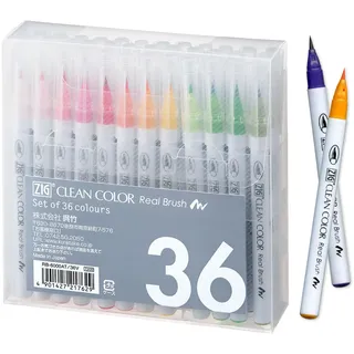 Kuretake Zig Clean Color Real Brush (36 Colors)