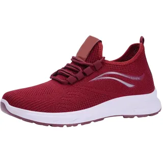 Orthopädische Schuhe Sneaker Damen Ergonomischer Schmerzlinderungs Sommer Barfußschuhe Leicht Atmungsaktive Lässige Bequeme Outdoor Turnschuhe Laufschuhe Orthopädische Schuhe Damen (Red, 37) - 37 EU