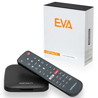 Dune HD/KartinaTV Kartina EVA WLAN 4K Receiver Kartina.TV von DuneHD mit Bluetooth-Fernbedienung