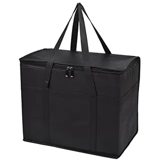 Morbuy Multifunktionale Kühltasche 32L, Langlebige Gross Lunchtasche, Kühltasche Faltbar Kühltaschen für Reisen Strand BBQ Camping Reise Auto Lebensmittel Transport (1er Set,Schwarz)