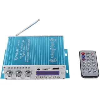 WINGONEER Mini Bluetooth Hallo-Fi-Stereo-Audio-AMP Verstärker Bass Booster MP4 12V Unterstützung FM / MP3 / TF/USB/DVD für Auto-Motorrad-Auto-CD DVD