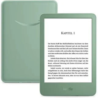 Kindle (Neuste Generation) Das leichteste & kompakteste E-Book (6", 16 GB, blendfreier Bildschirm, schnelleres Umblättern, lange Akkulaufzeit) grün