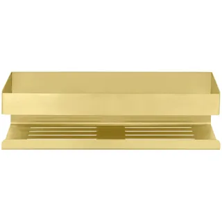 Wenko Wandablage Genova gold matt, Befestigen ohne Bohren