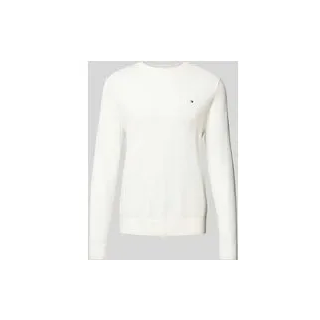 Regular Fit Strickpullover aus Baumwoll-Kaschmir-Mix Modell 'PIMA', Offwhite, XXL