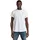 Ribbed Kurzarm-T-Shirt White 2XL
