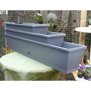 1 Blumenkasten/Balkonkasten mit Wasserspeicher 60 cm , hochwertiger Kunststoff