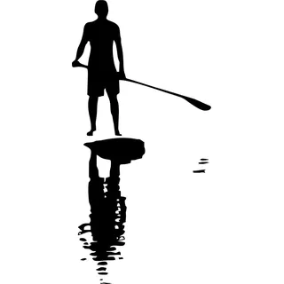 Rakelfix SUP Stand up Paddler 20cm Autoaufkleber,Wandtattoo, Aufkleber, Waschanlagenfest