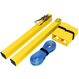 None Slackline-Set ""Halle"", mit Pfosten, Pfosten 80x80 mm