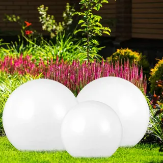 3er Set LED Außenbereich Solarkugeln Steckleuchte Garten Terrasse Einfahrt Hof