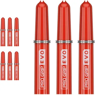 Target Darts 3 x Sets Rot Pro Grip Evo Nylon Tops Dartschäfte - 9 In Total
