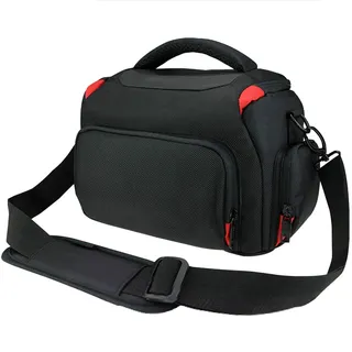 Khanka wasserdichte Anti-Schock-DSLR/SLR-Kameratasche mit extra Regenschutz, kompatibel mit Canon/Nikon/Sony/Panasonic-Kameras und Zubehör, inklusive Schultergurt und Regenschutz (nur Tasche)