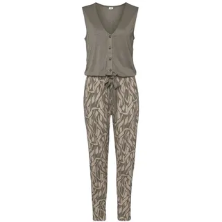 Buffalo Overall Damen khaki-sand bedruckt Gr.36
