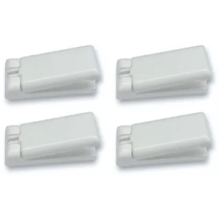 nodeko Plissee Universal Spannschuh, 4 Stück, zum Anschrauben, verwendbar für alle verspannten Plissees weiß